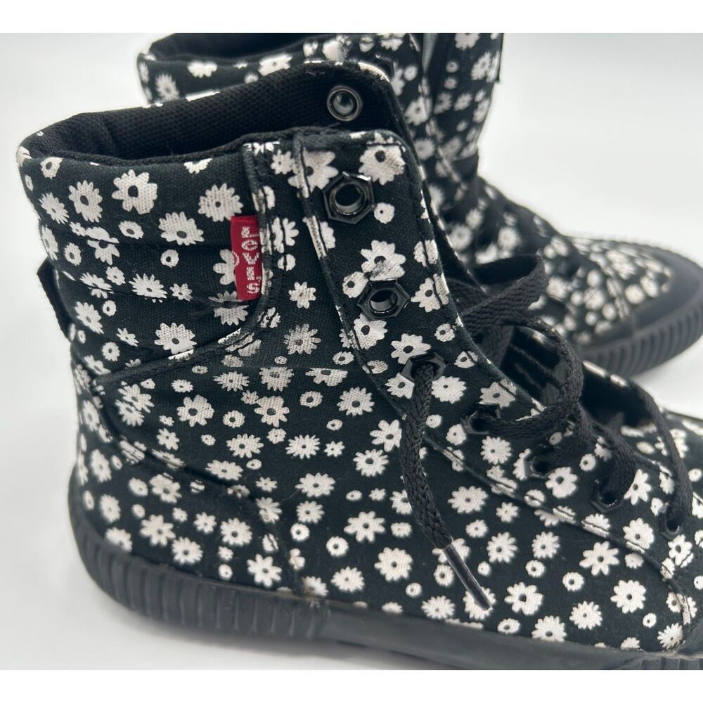 Levi's  Women's Floral Olivia Floral Fabric Hightop Shoes Size 8 - Picture 6 of 9